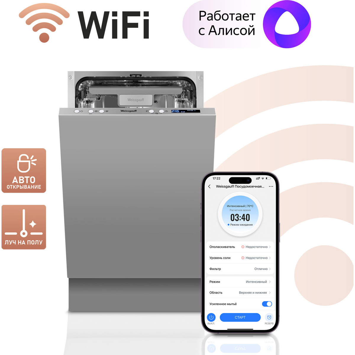 ������������ ������������� ������ Weissgauff BDW 4573 D Wi-Fi