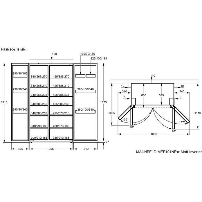 ����������� Maunfeld MFF191NFPW Matt Inverter