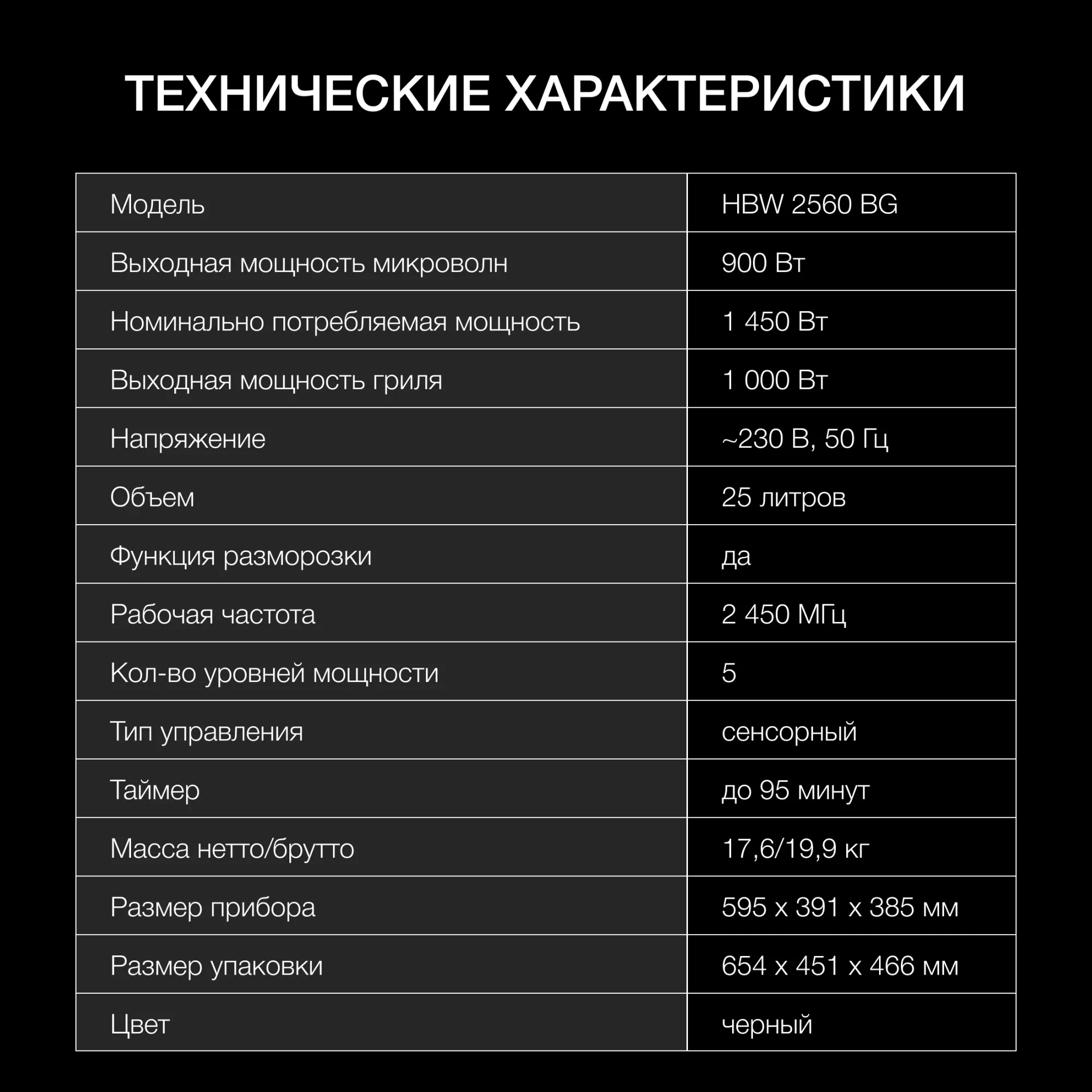 ������������ ������������� ���� Hyundai HBW 2560 BG