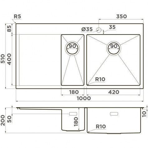 �������� ����� Omoikiri Akisame 100-2-LG-R  (4993090)