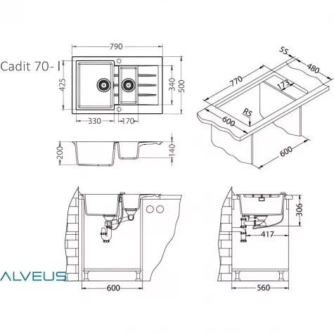 �������� ����� Alveus Granital Cadit 70 carbon (1131361)