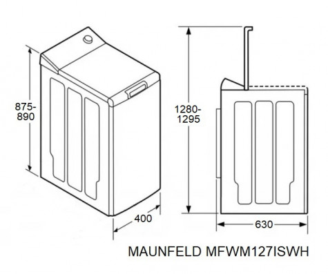 ���������� ������ MAUNFELD MFWM127ISWH