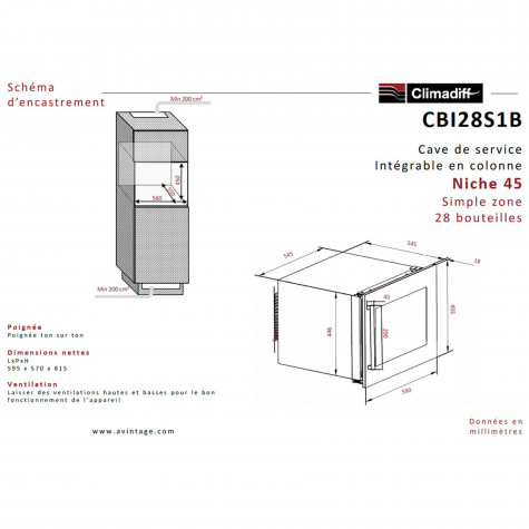 ������������ ������ ���� Climadiff CBI28S1B